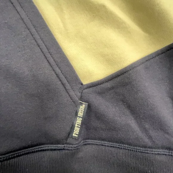 Notre Dame Fighting Irish Hoodie Mens Large Blue White Gold Under Armour Iconic - Picture 14 of 15